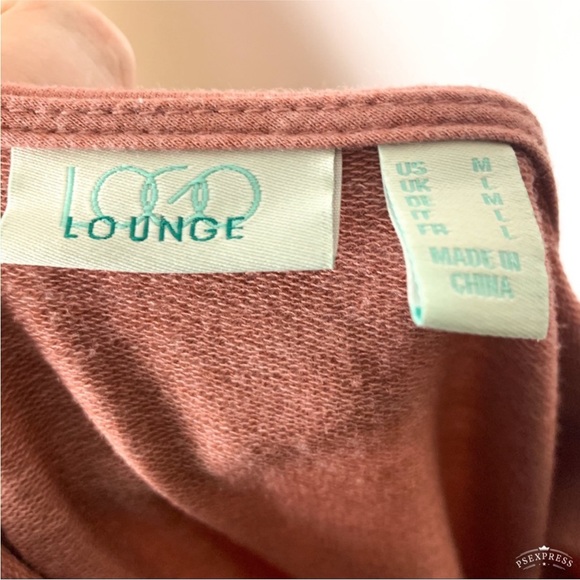 LOGO Lounge One Snap Peplum Sleeveless Cardigan Lagenlook Womens M Coral Pink‎ - Picture 7 of 8